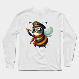 Funny cute bumblebee pilot Long Sleeve T-Shirt